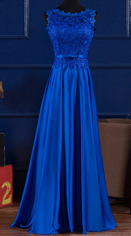 The Fashion Blue Is Officially A Formal Evening Gown with No Sleeves