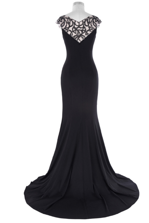 A Long Black Gown With A Beaded Gown And A Mermaid Evening Gown on Luulla