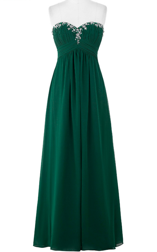 green dinner dress