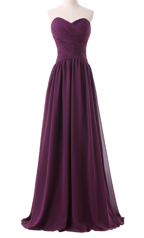 The Purple Dress Chiffon Gown with A Sexy Floor Length and A Formal Ball Gown