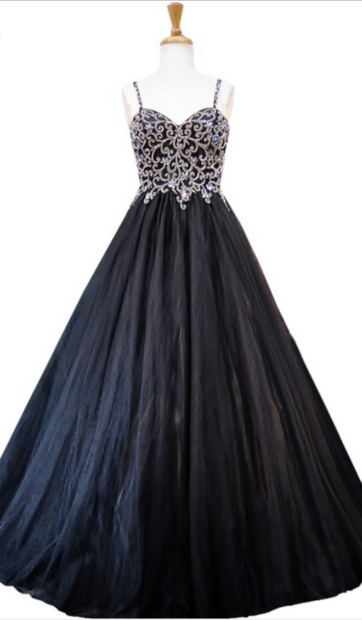 The Sweethearts Dress, The Black Tulle Women's Evening Gown