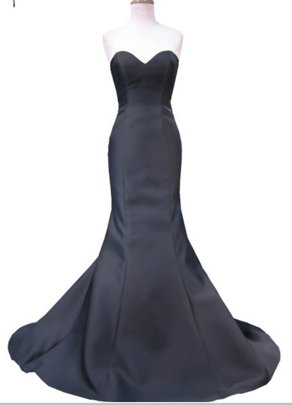 The Evening Gown, The "mermaid's Sweetheart" Formal Dress, Black And White Tuxedo