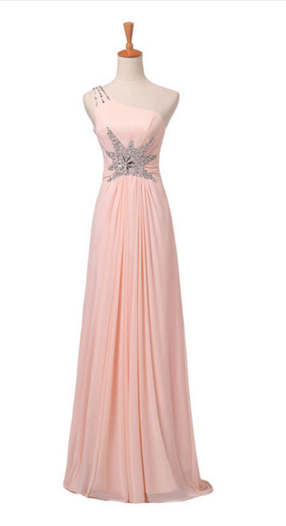 The Newly Arrived Elegant Long Gown Evening Gown In The Front Hall Pleated Skirt, Formal One-shouldered Sumptuous Beaded Dress Dress