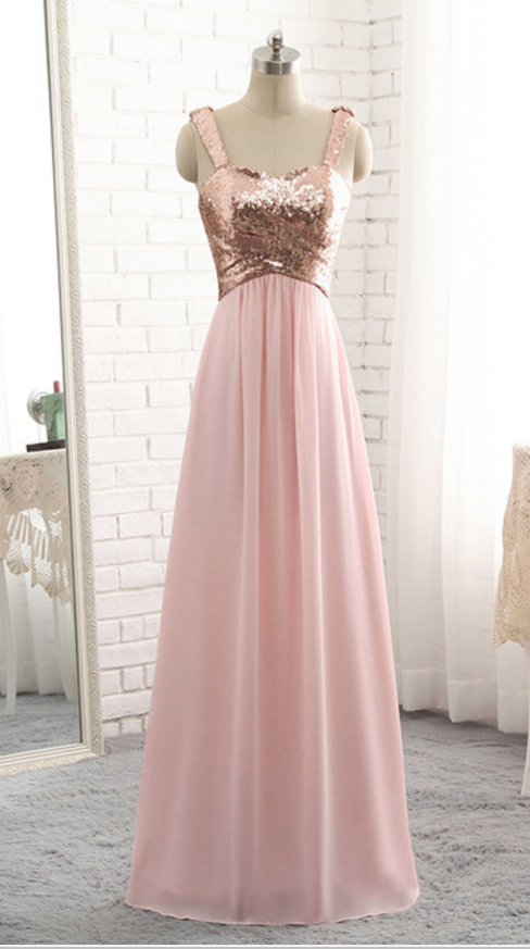 The Most Popular Prom Dress Is A Rose- Rose Gold, Newly Arrived Bridesmaid Dress Ball Gown Evening Dresses