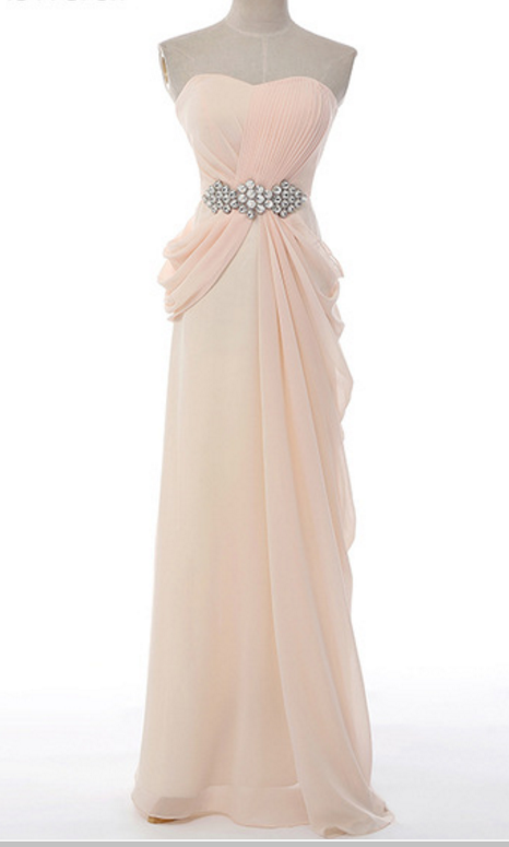 The Bride's Sexy Strapless Gown With Long Gown With Long Gown And Gown Of Summer Style Chiffon Gown Evening Dresses