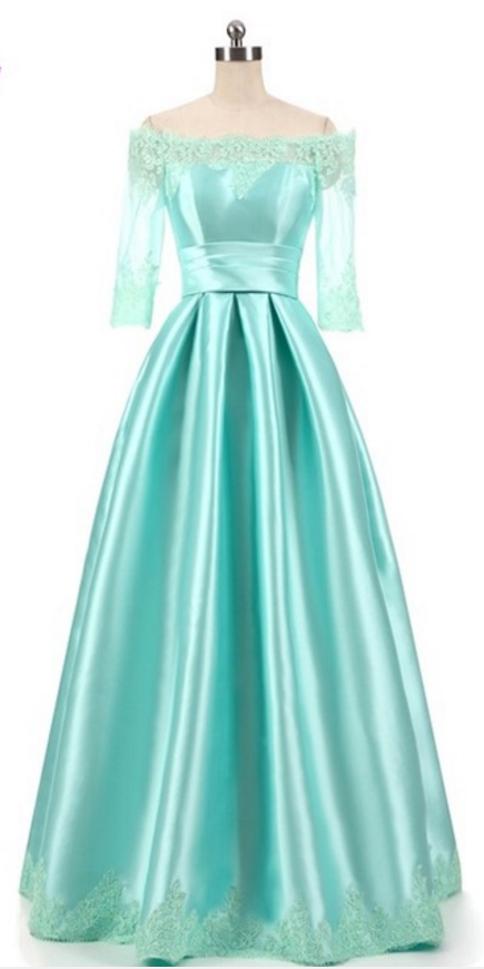 Floor Length Satin Formal Emerald Mint Green Lime Black Sexy Night Gown Evening Gown