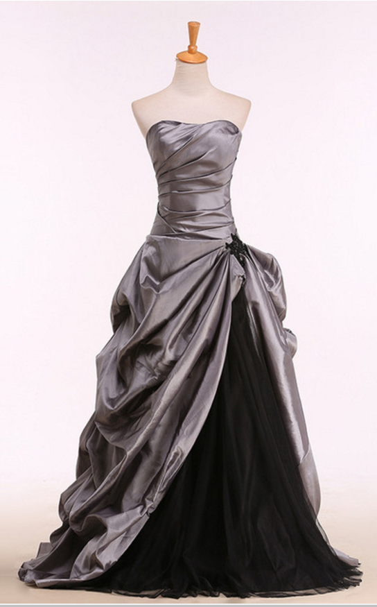Vintage And Classic Evening Gowns, Grey 