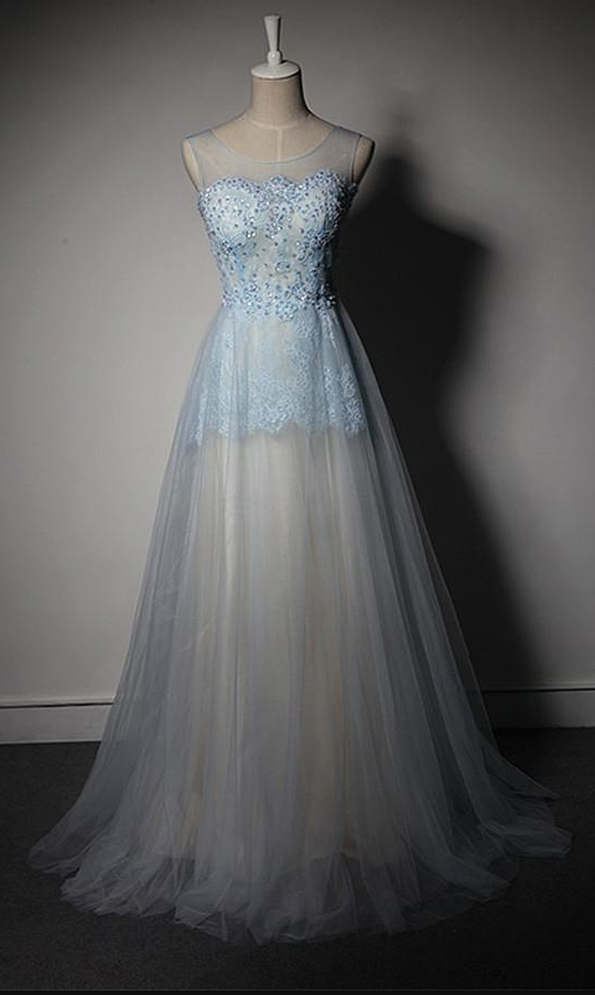 Light Sky Blue A-line Prom Dress,long Evening Dress,evening Dress,sweet 16 Dress,long Prom Dresses,