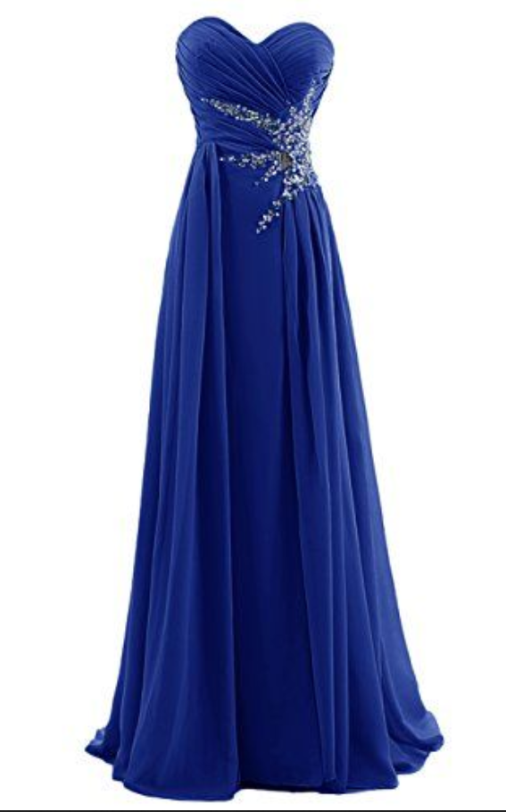 Sweetheart Neck Royal Blue Prom Dress, Long Prom Dresses, Formal ...