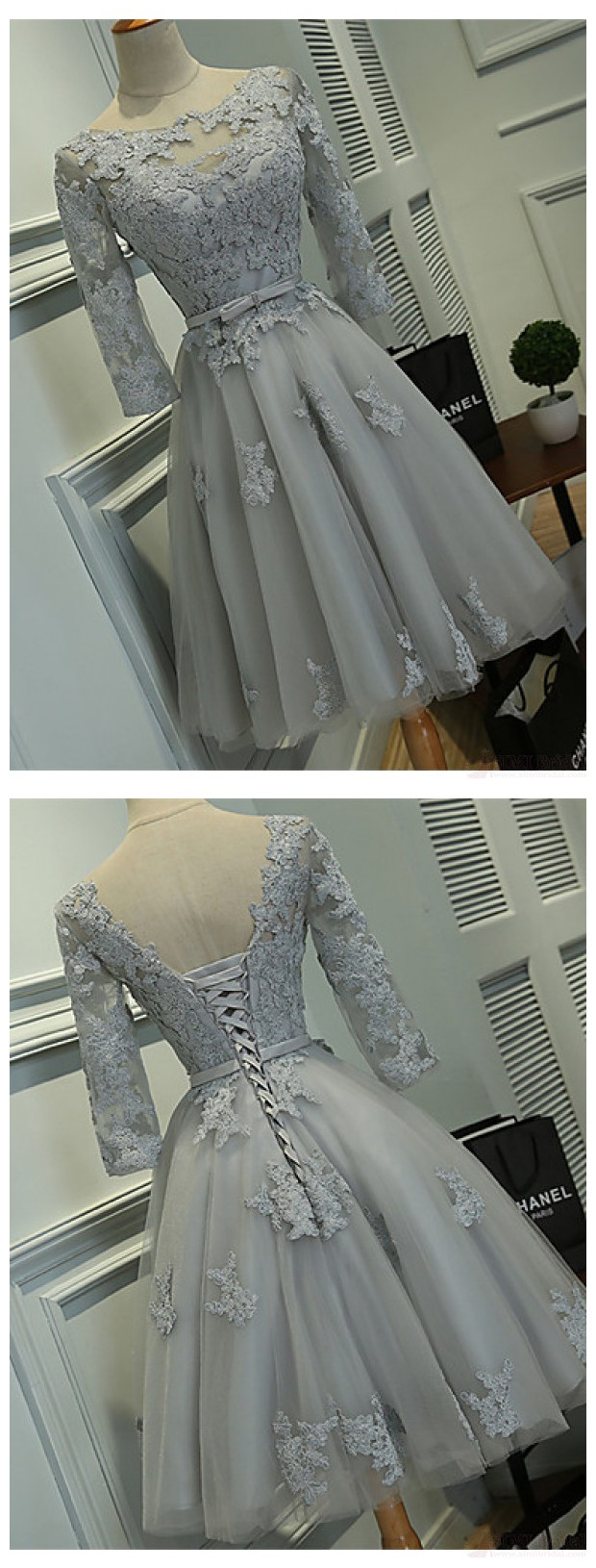 Lace Homecoming Dresses, Long Sleeve Homecoming Dresses