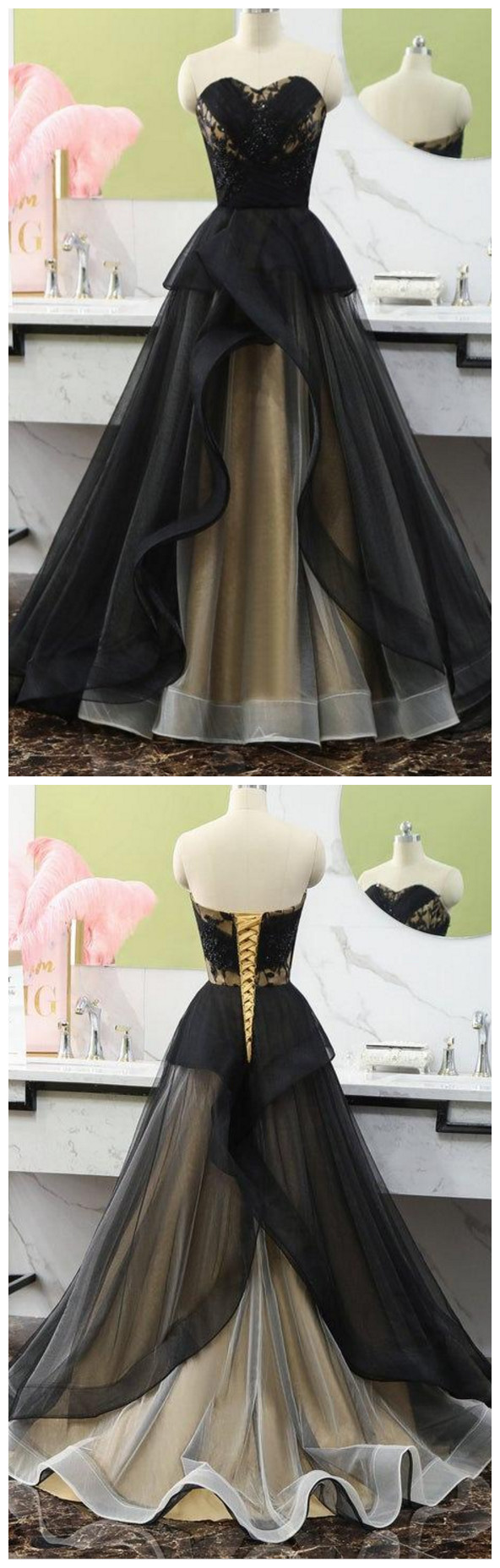 Prom Dresses Long Black Evening Dresses Wedding Party Guest Dress Formal Gown