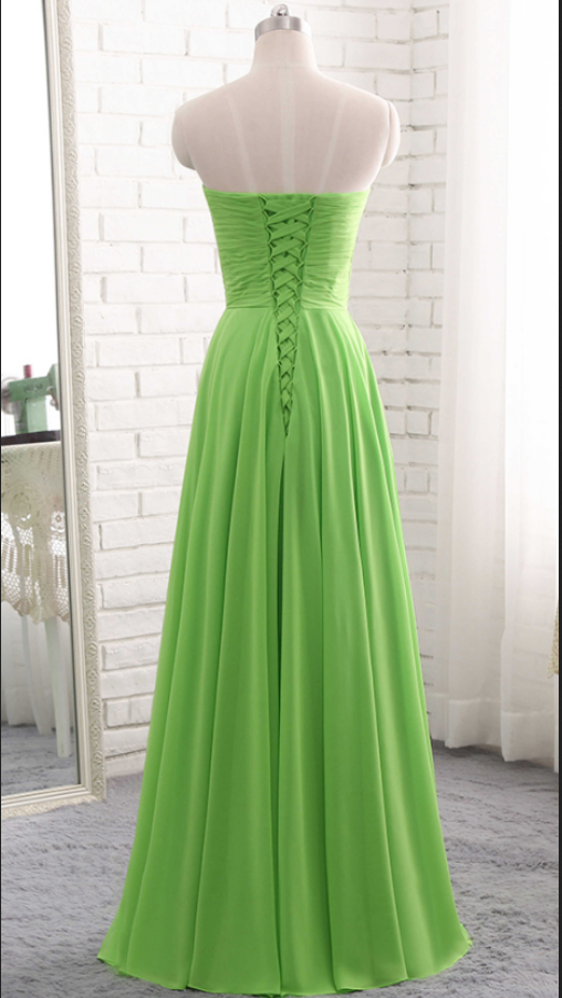 Elegant Evening Gown, Elegant Chiffon Ball Gown,long Prom Dress, Sleeveless Chiffon Evening Dress