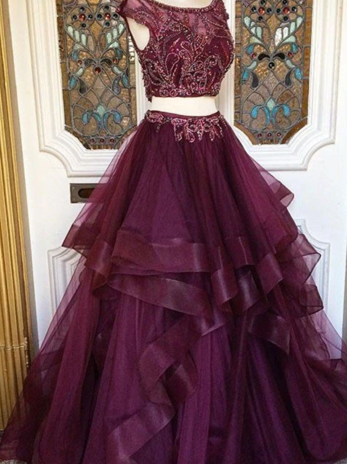 Burgundy Sequin Long Evening Prom Dress Special Occasion Gowns main image 1