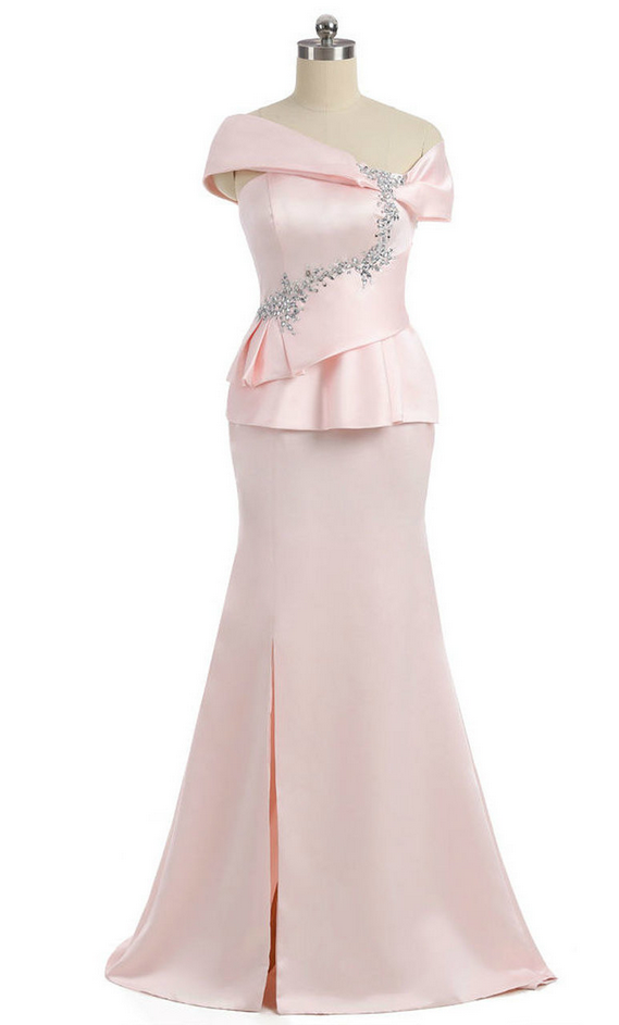 Amazing Pink Mother Of The Bride Dresses Mermaid V-neck Cap Sleeves