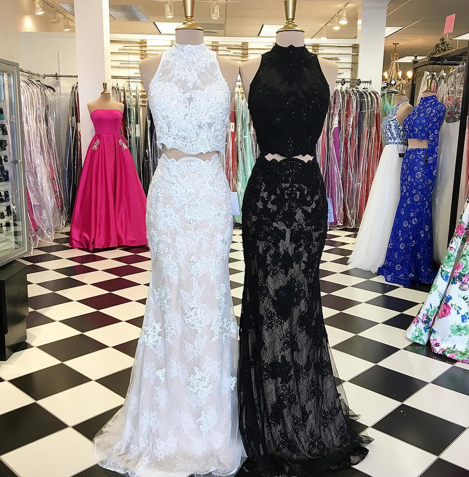 Sexy Sleeveless Evening Dress, Appliques Lace Long Prom Dress, Tulle Prom Dresses