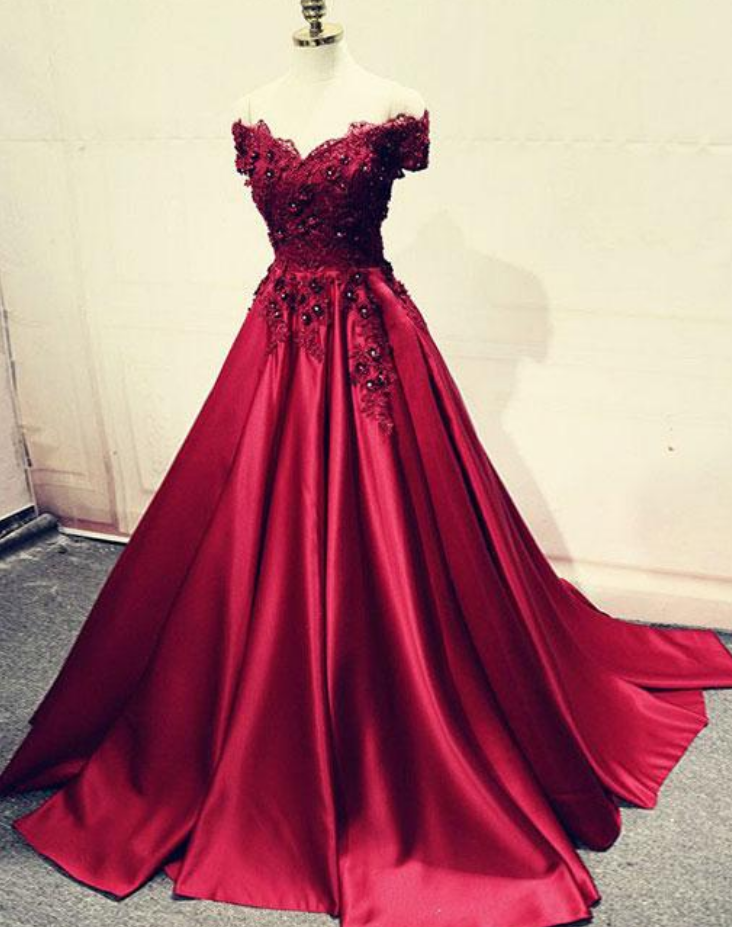 Maroon lace 2024 formal dress