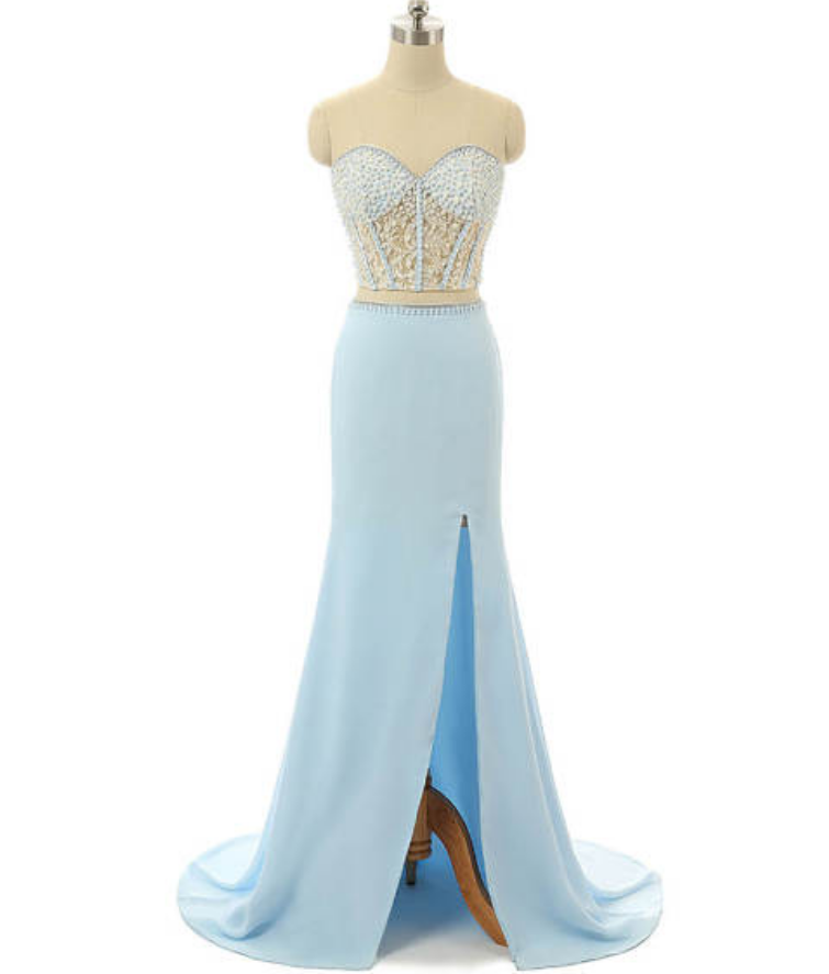 embellished corset mini dress in cobalt blue Ellie Wilde EW34058 Dress main image 0