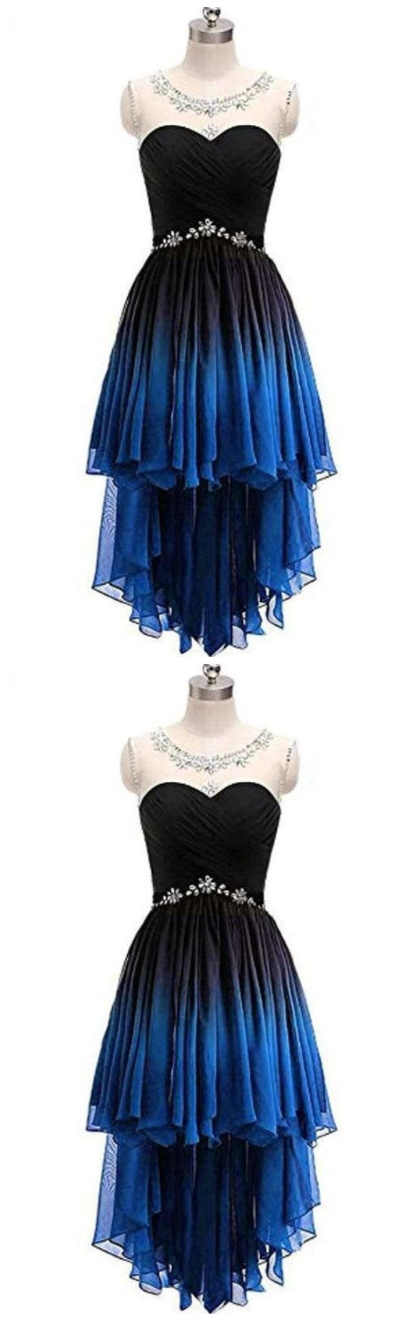 blue ombre short prom dress Ombre Homecoming Dresses