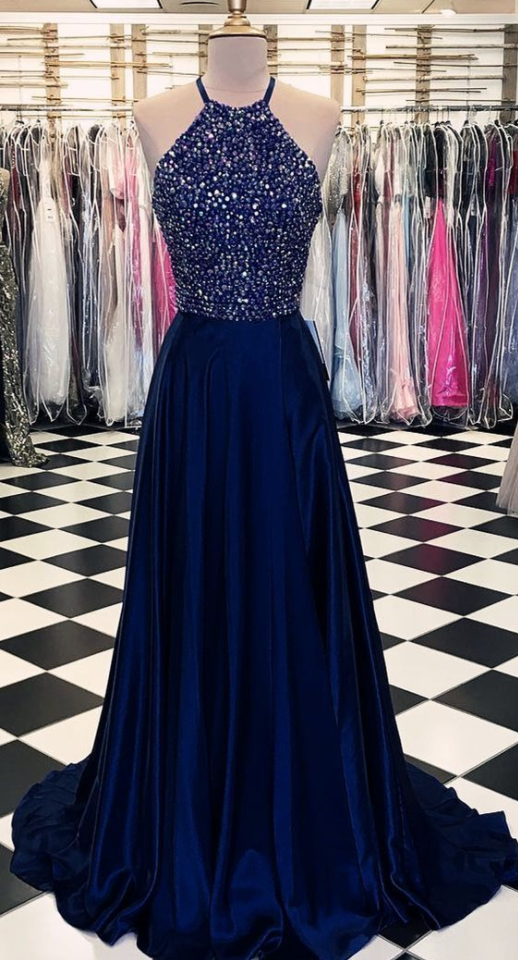 blue dress with beads A-Line Sweetheart Neck Off Shoulder Blue Short Prom Dress with Beads