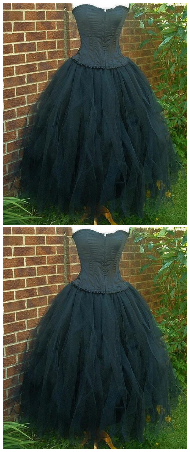 Tulle Goth Steampunk Bridesmaid Alternative Clothing Wedding Dress