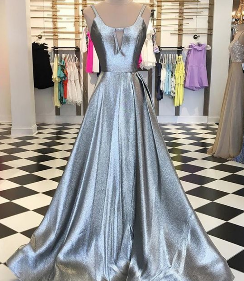 V-neck Cutout Sparkle Long Prom Dress