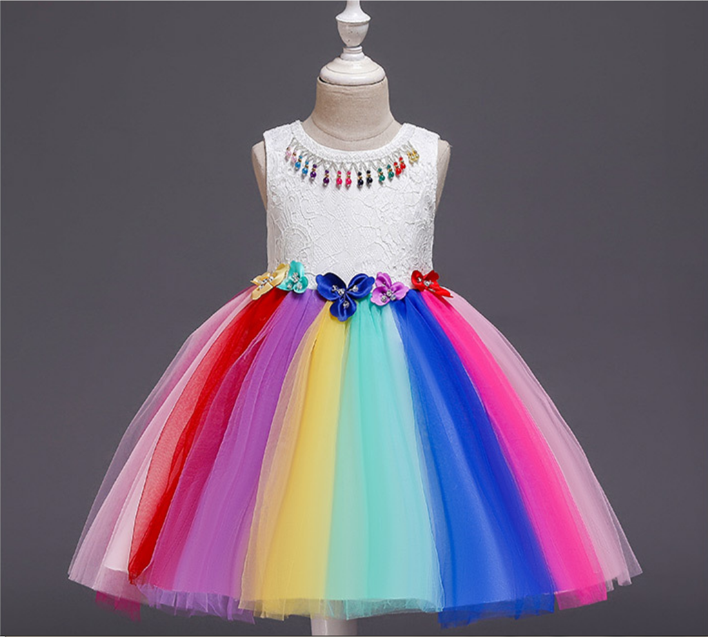 Flower Girl Dresses,children Princess Dress Puffy Dress 2021 Summer Lace Gauze Dress Women