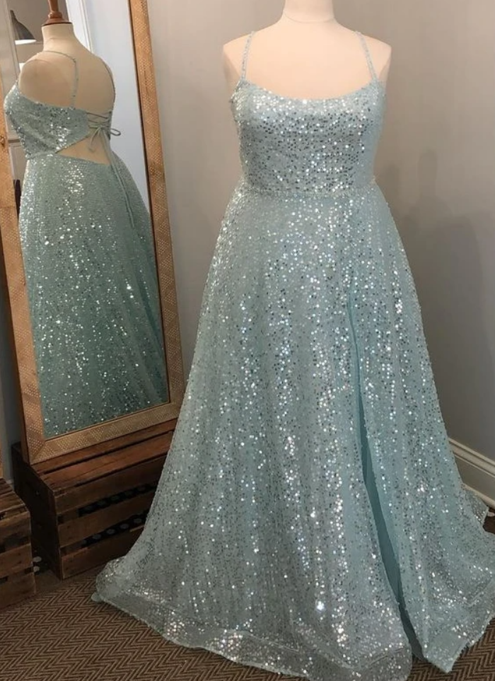 Long Prom Dress With Sequins