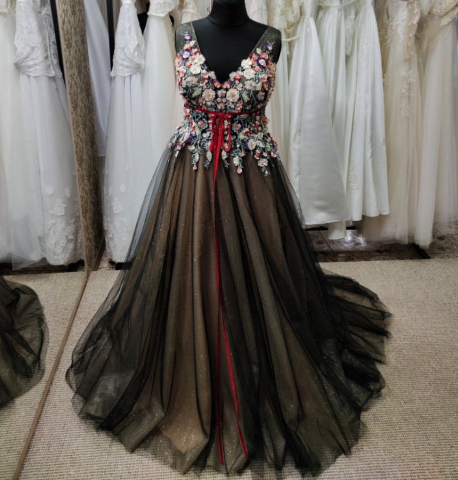 Plus Size Prom Dress,tulle Lace Dress, Simple Dress, Evening Dress, Cocktail Dress, Feminine Party Dress,floral Wedding Dress, Formal Dress