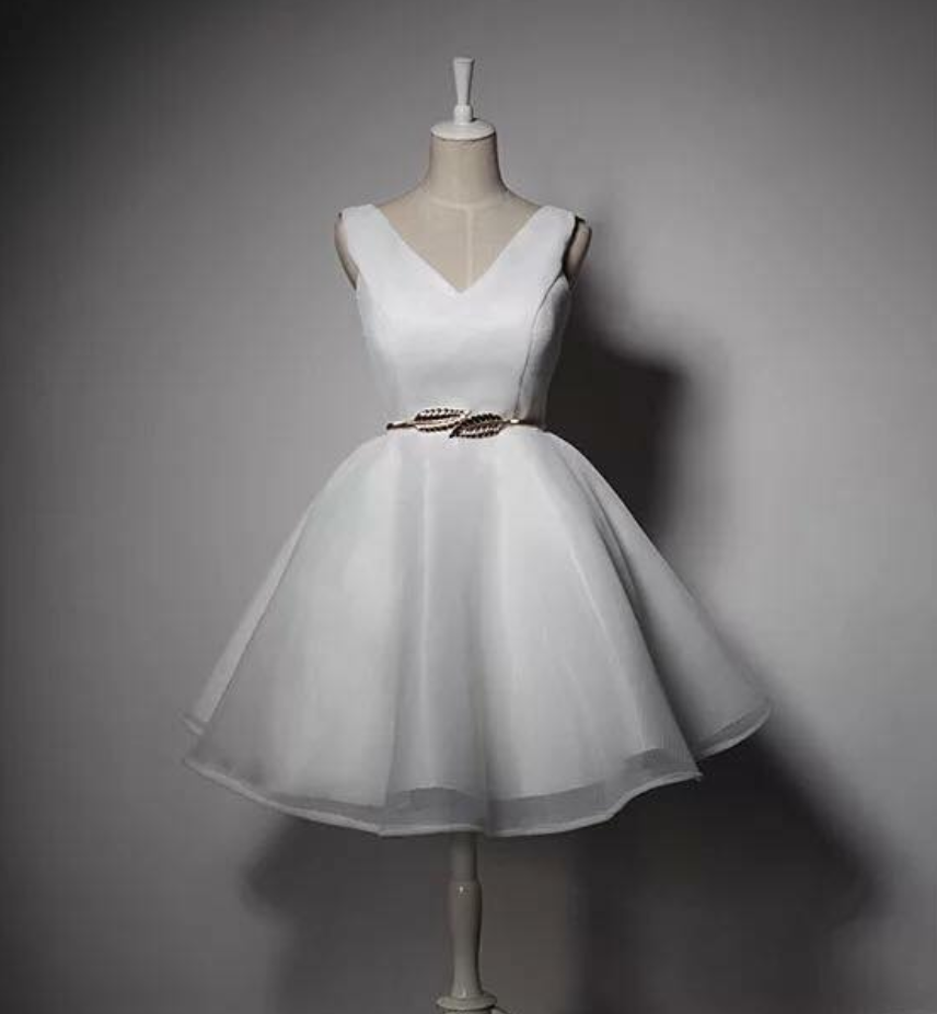 White Prom Dress,a Line Prom Dress,fashion Homecoming Dress,sexy Party Dress,custom Made Evening Dress