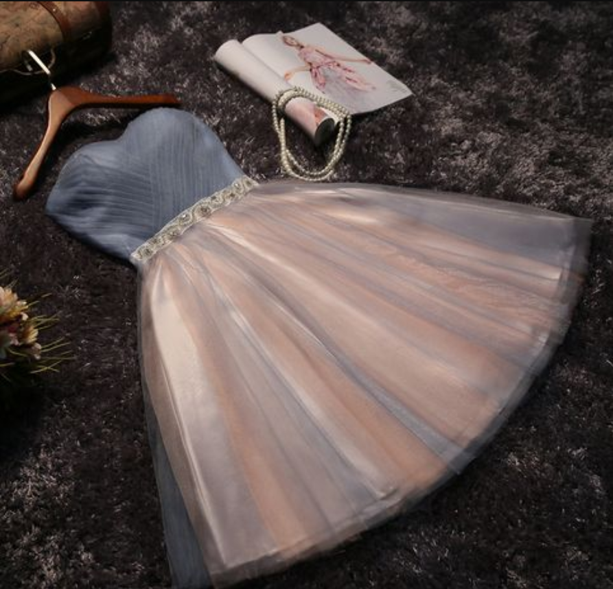 Beaded Prom Dress,illusion Prom Dress,mini Prom Dress,fashion Homecoming Dress,sexy Party Dress, Style Evening Dress