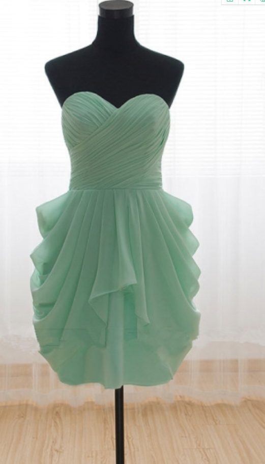 Kateprom Mint Green Bridesmaid Dresses, Bridesmaid Dresses Short, Chiffon Bridesmaid Dress, 2021 Bridesmaid Dresses, Bridesmaid Dresses 2020,