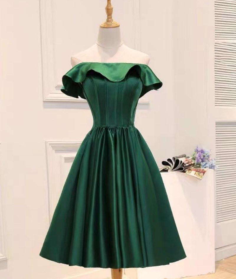 Homecoming Dresses High Quality Satin Homecoming Dres,off Shoulder Party Gown,custom Made