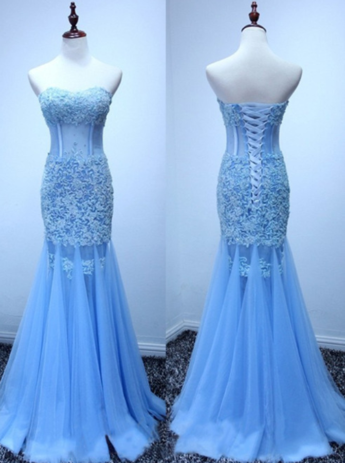 Real Made Mermaid Sexy Appliques Prom Dresses,long Evening Dresses,prom Dresses 2018 Sexy Weding Party Gowns ,girls Pageant Gowns