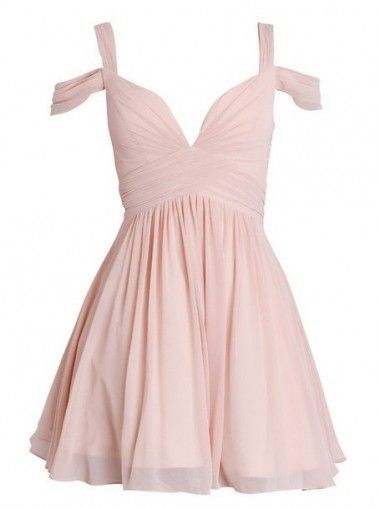 Charming Prom Dress,v Neck Prom Dress,chiffon Prom Dress,short Prom Dress