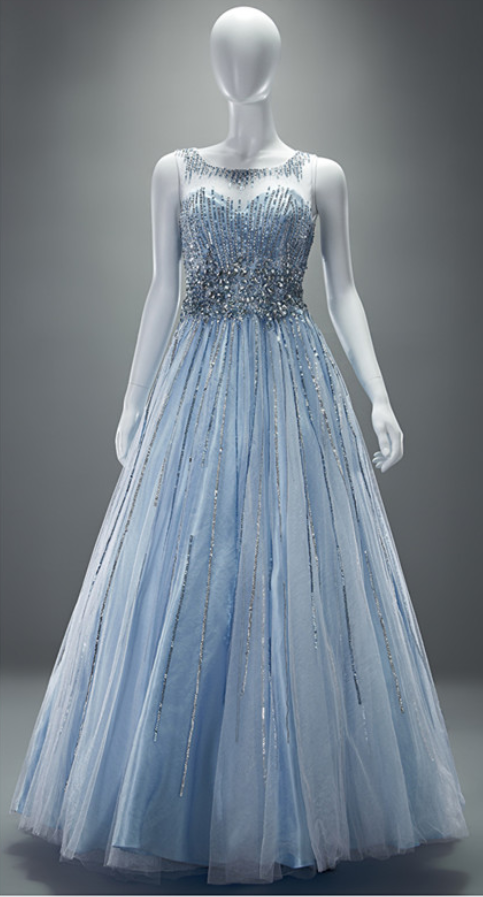 Custom Made Charming Light Blue Luxury Beads Prom Dresses,sequined Prom Dress,a-line Prom Dress
