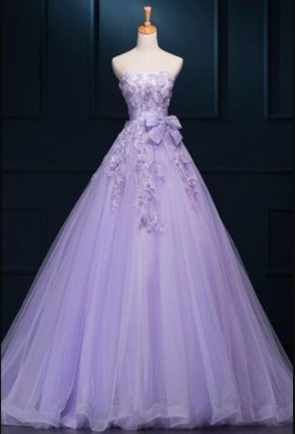 Lilac Prom Dress,modest Prom Gown,ball Gown Prom Gown,princess Evening Dress,ball Gown Evening Gowns