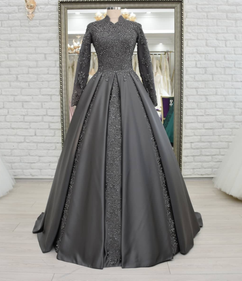 Dark Green Islamic Formal Occasion Dresses Evening Gowns Modest Style