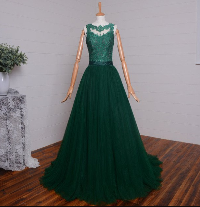 Green Prom Dresses, Lace Prom Dress,Dresses For Prom,Prom Dress,Formal Prom Dress