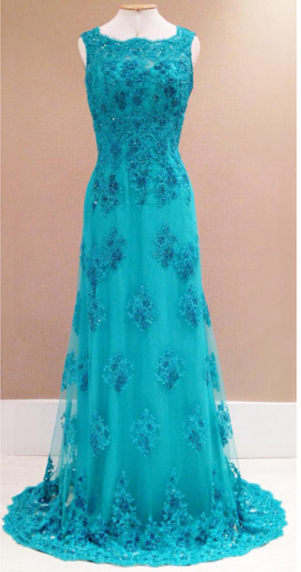 Prom Dresses,turquoise Lace Prom Dresses ,lace Prom Dress,sexy Prom Dresses,elegant Lace Evening Gowns,long Evening Dress, Pageant Dresses