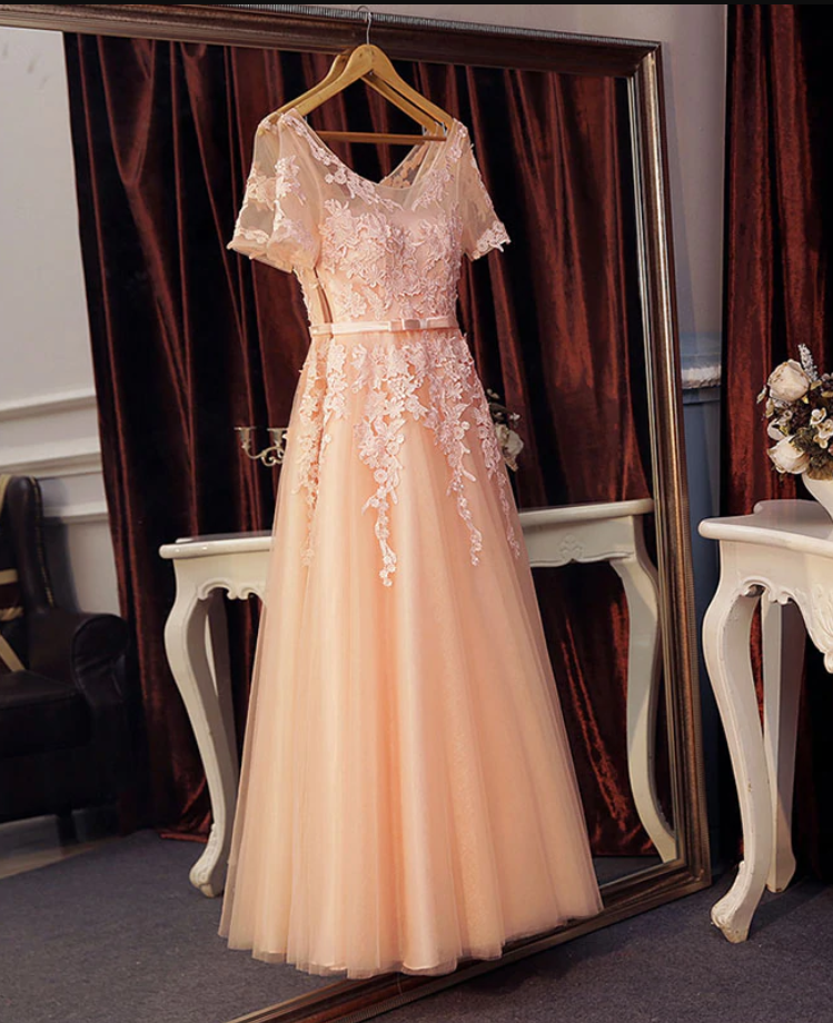 Prom Dresses,lace Tulle Long A Line Prom Dress, Evening Dress on Luulla