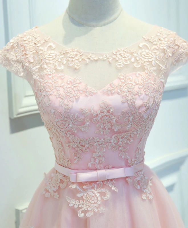 Short Lace Tulle Prom Dresses Homecoming Dresses With Beading TR0013 main image 1