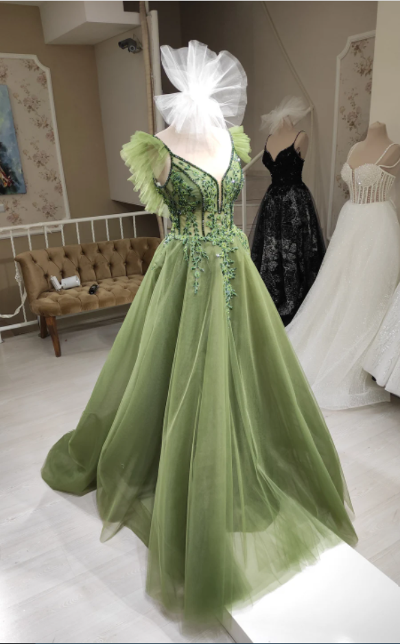 Green hotsell engagement dress