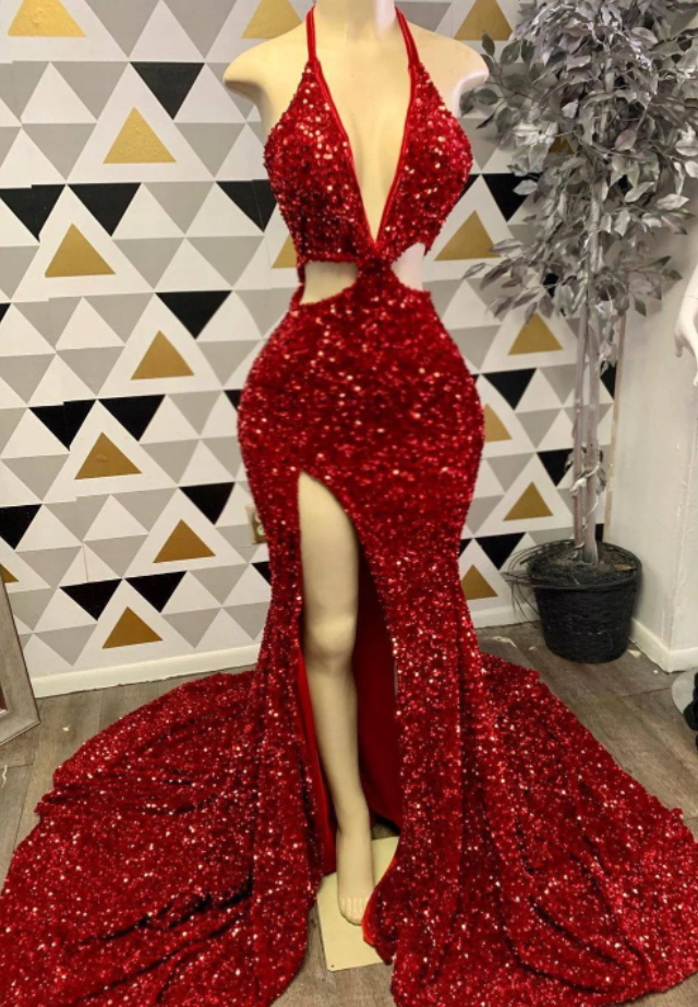 Sequin Red Prom Dress, Red Long Mermaid Prom Gown, Wedding Anniversary Party Dress, Prewedding Shoot,bridal Reception Dress Different Colors
