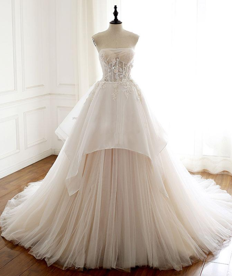 Prom Dresses,tulle Lace Long Prom Dress, Tulle Lace Wedding Dress