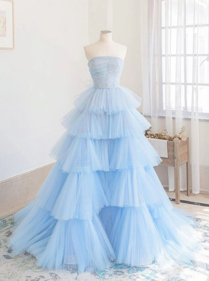 Prom Dresses,tulle Long Prom Dress, Tulle Evening Dress