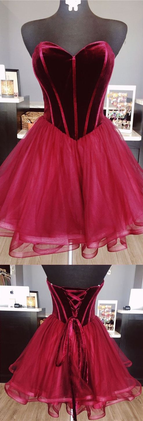 Velvet Homecoming Dresses,short Ruffle Prom Dress,burgundy Homecoming Dress,cute Graduation Dresses