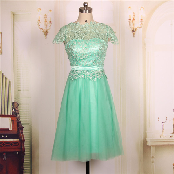 Sweetheart Cap Sleeves Ball Gown, Lace Short Prom Dresses Gowns, Formal Evening Dresses Gowns, Homecoming Graduation Cocktail Party Dresses