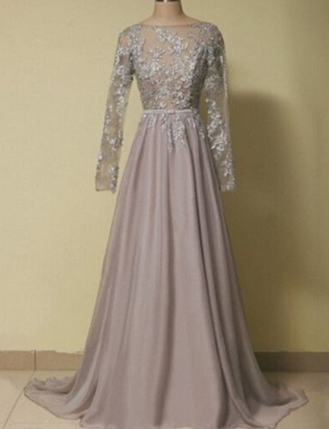 Chiffon Formal Prom Dress, Modest Beautiful Long Prom Dress, Banquet Party Dress