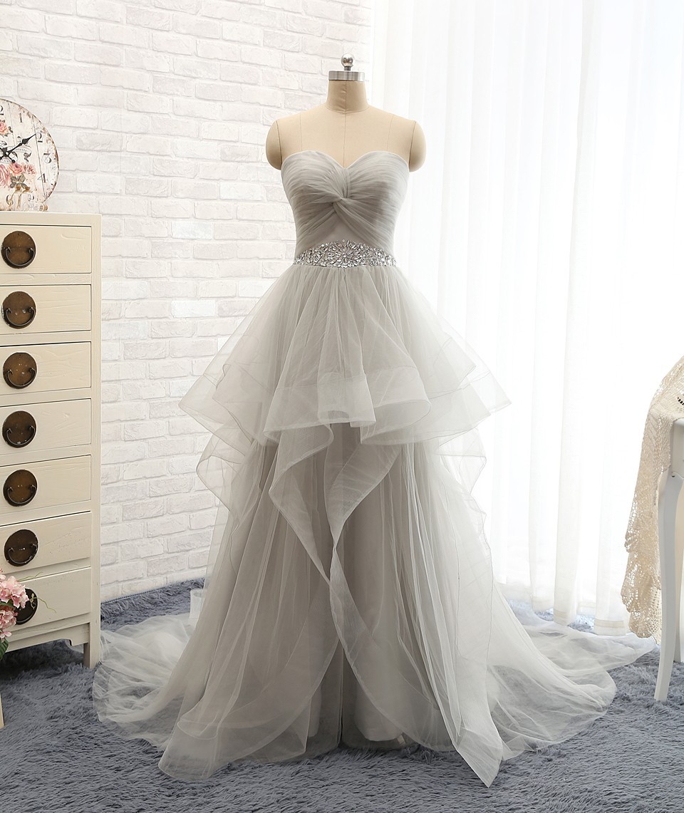 Elegant Tulle Sexy Beaded A-line Formal Prom Dress, Beautiful Long Prom Dress, Banquet Party Dress