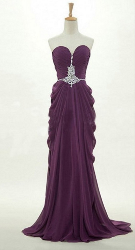 Elegant Vintage Chiffon Formal Prom Dress, Beautiful Long Prom Dress, Banquet Party Dress